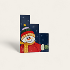 Portavelas Navideño Muñeco de Nieve