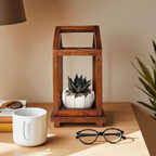 Porta macetero artesanal en forma de casa pequeña | Hecho a mano en Ecuador