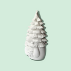 Figura de Yeso sin Pintar – Mini Gnomo Árbol Navideño