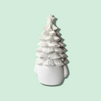 Figura de Yeso sin Pintar – Mini Gnomo Árbol Navideño