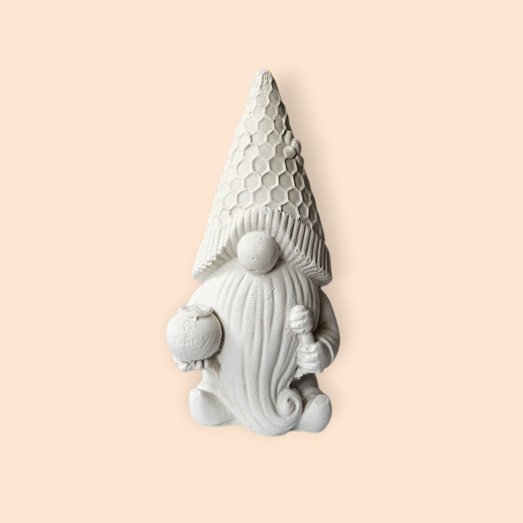 Figura de Yeso sin Pintar – Gnomo Apicultor