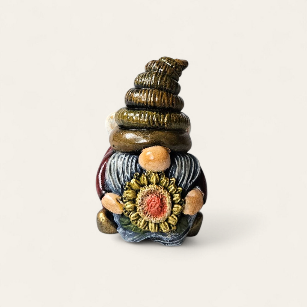 Gnomo Girasol | Figura artesanal pintada a mano