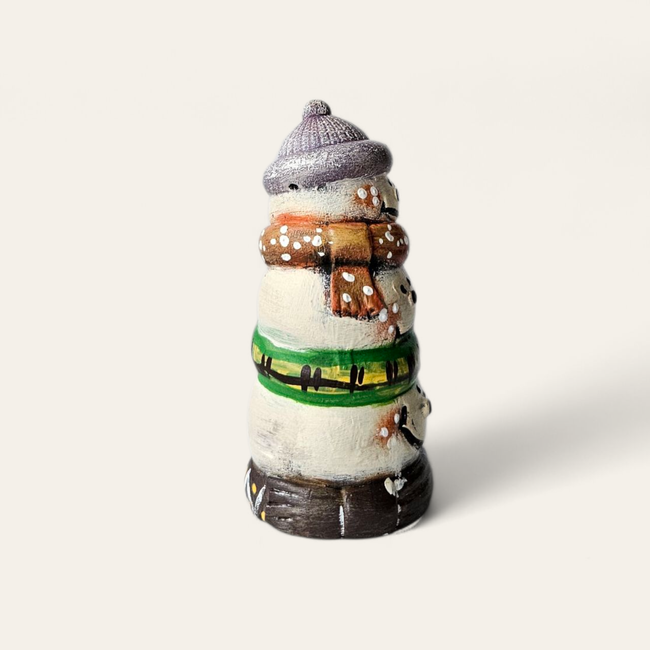 Torre de Muñecos de Nieve | Figura artesanal pintada a mano