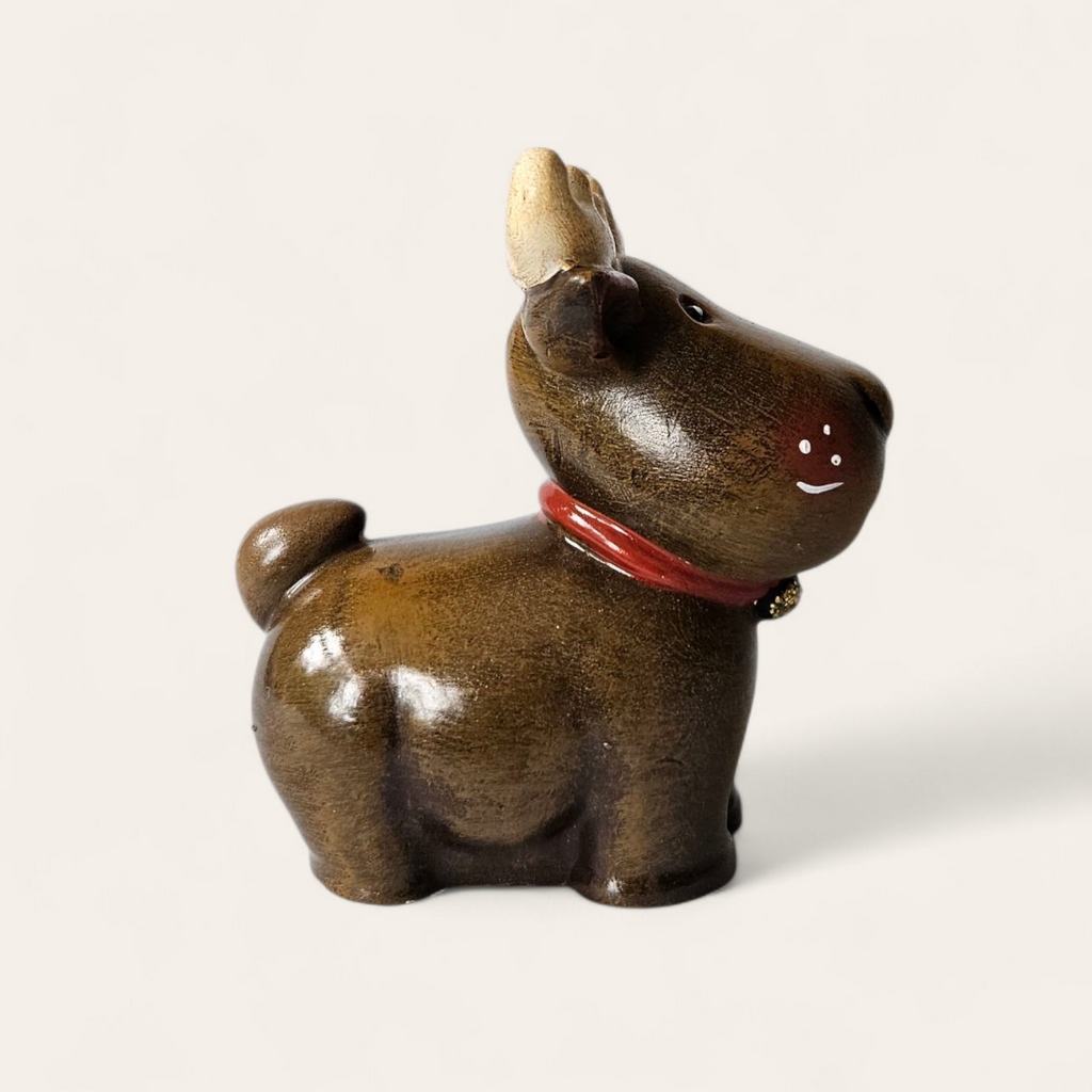Reno Navideño | Figura artesanal pintada a mano