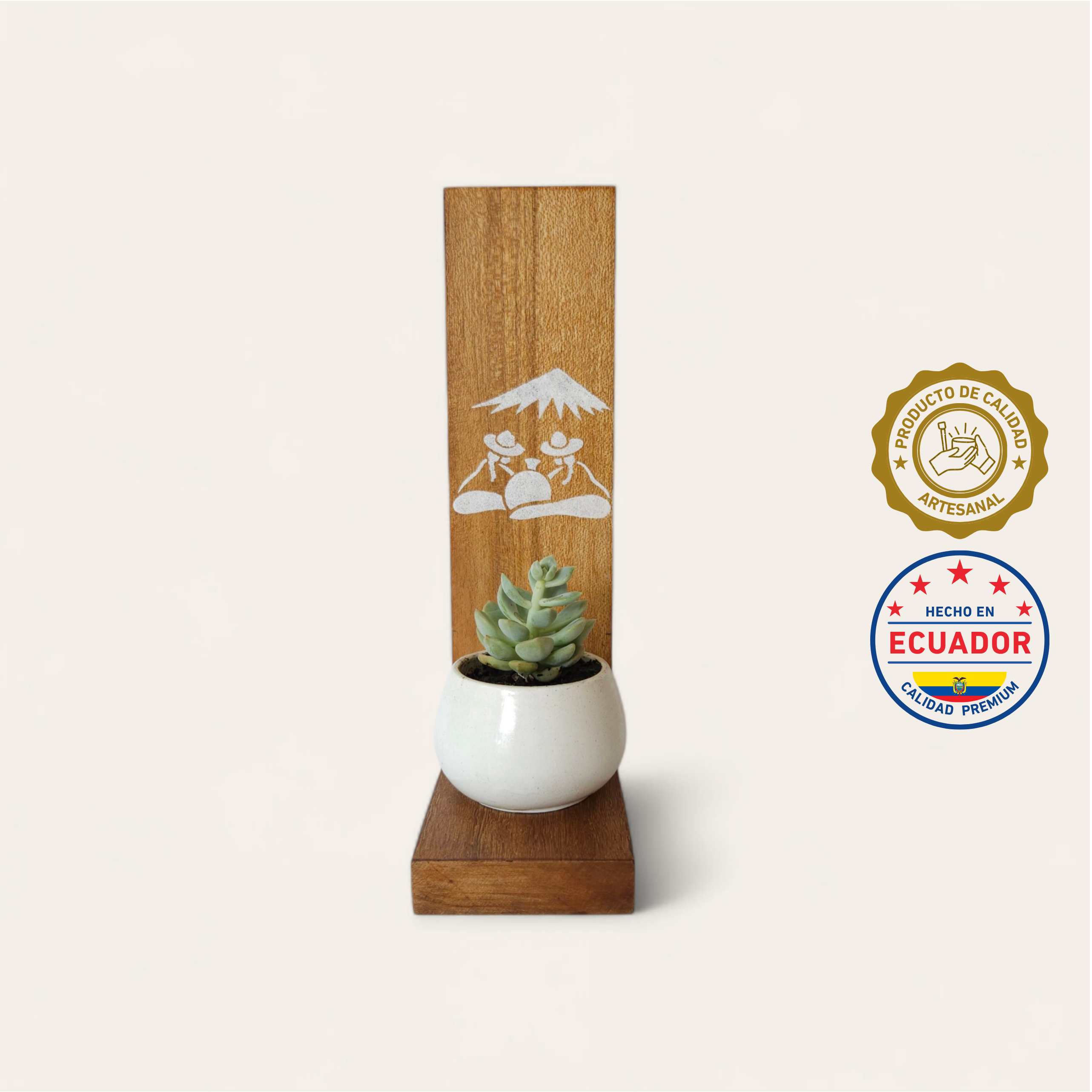 Portamacetero artesanal de madera | Hecho a mano en Ecuador - 001