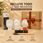🦉 CREA — pinta tus búhos sabios efecto madera