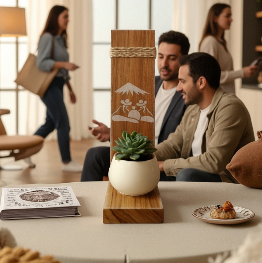 Portamacetero artesanal de madera | Hecho a mano en Ecuador - 001