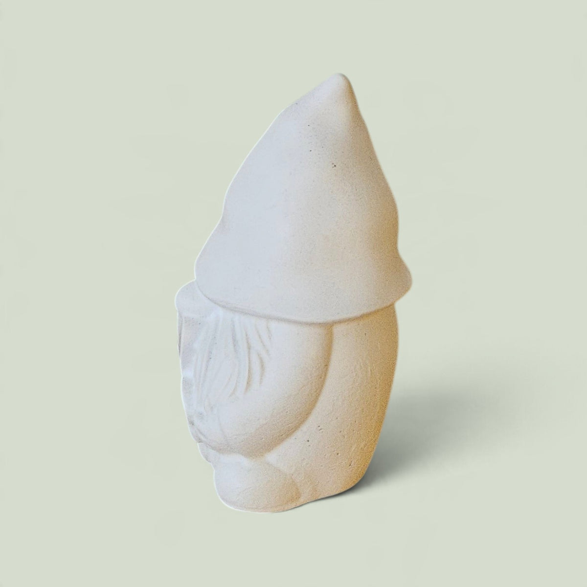 Gnomo Gorro Puntiagudo Navideño en Yeso