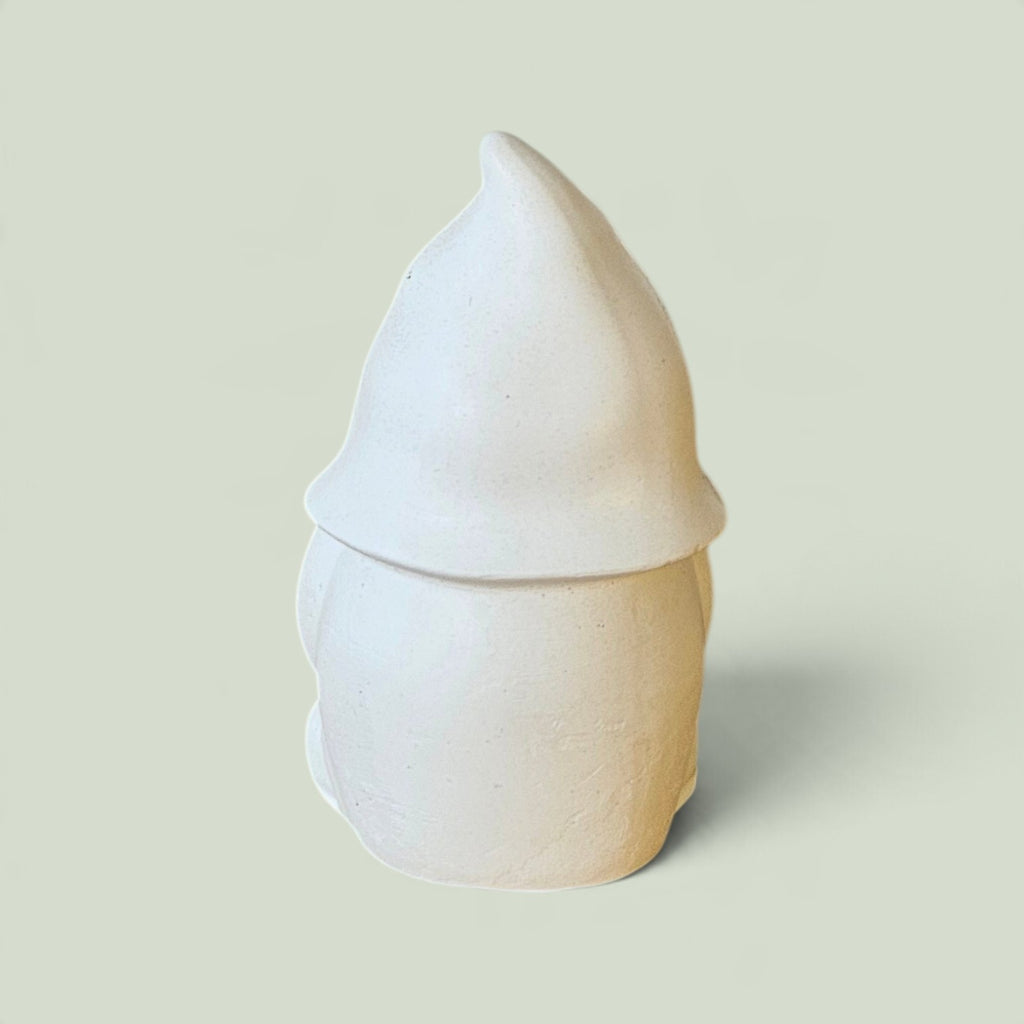 Gnomo Gorro Puntiagudo Navideño en Yeso