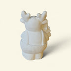 Figura de Yeso para Pintar – Reno Navideño con Árbol