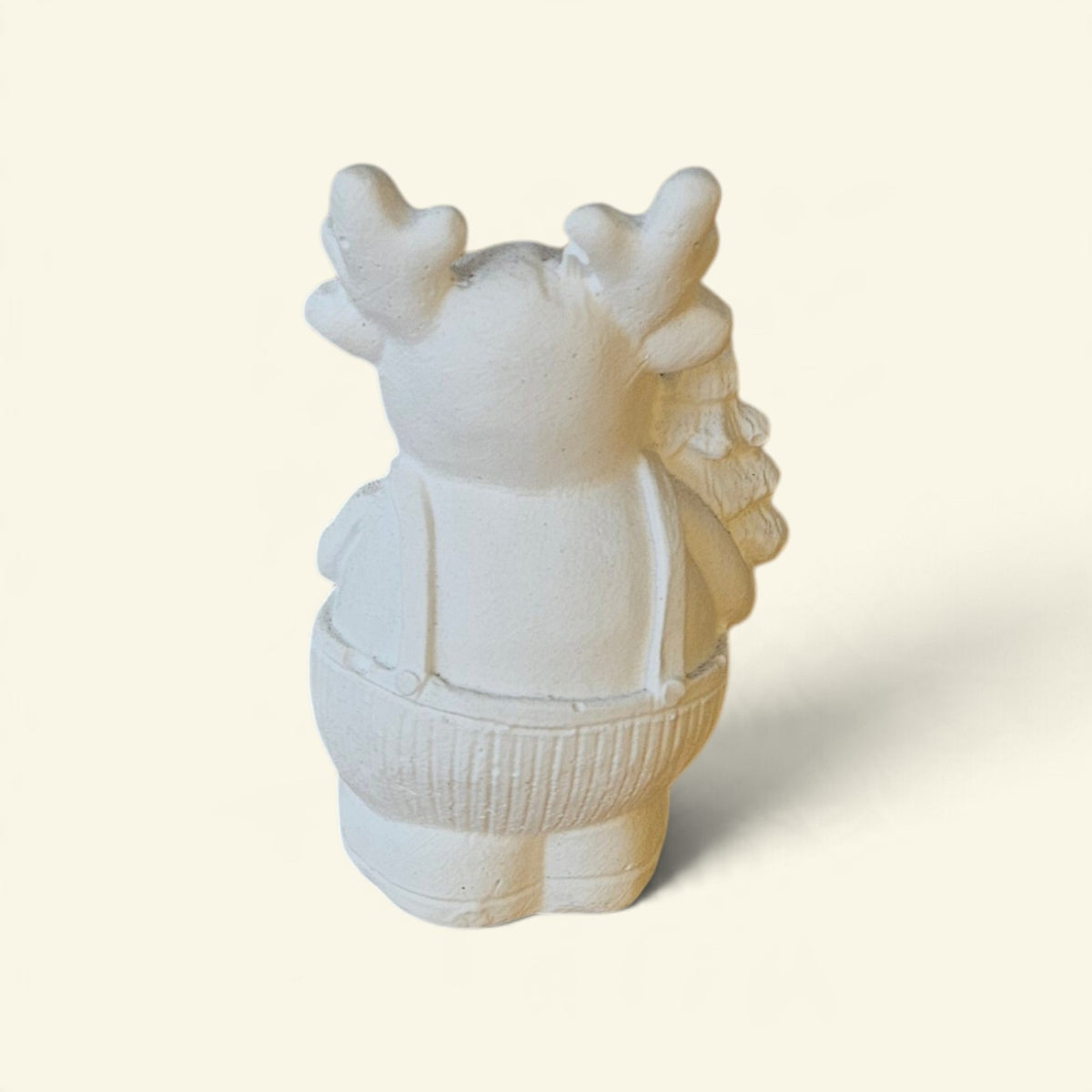 Figura de Yeso para Pintar – Reno Navideño con Árbol