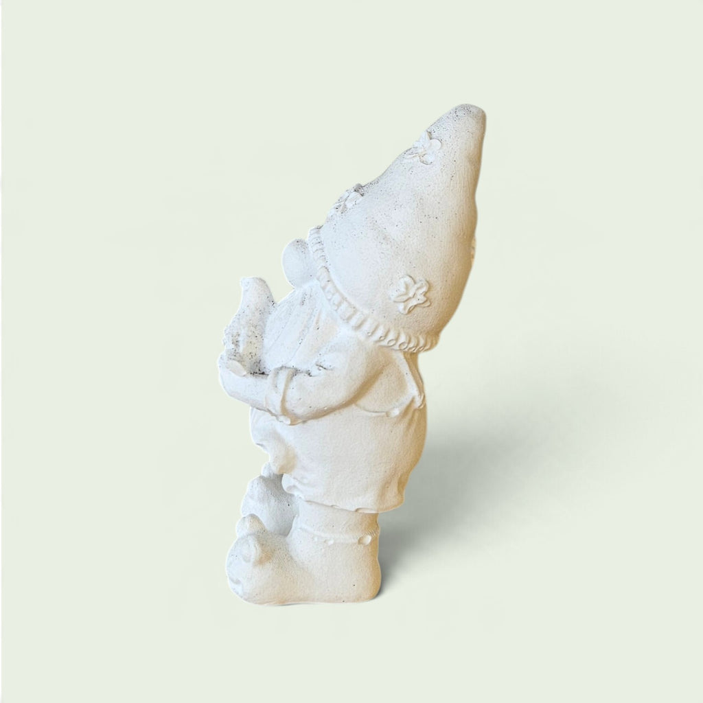 Figura de Yeso para Pintar – Gnomo con Pajarito