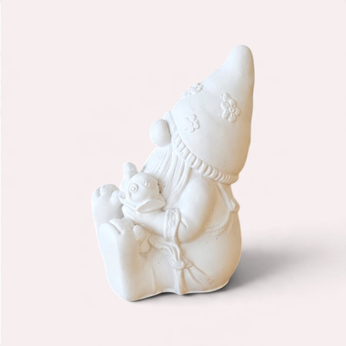 Figura de Yeso para Pintar – Gnomo Sentado con Caracol