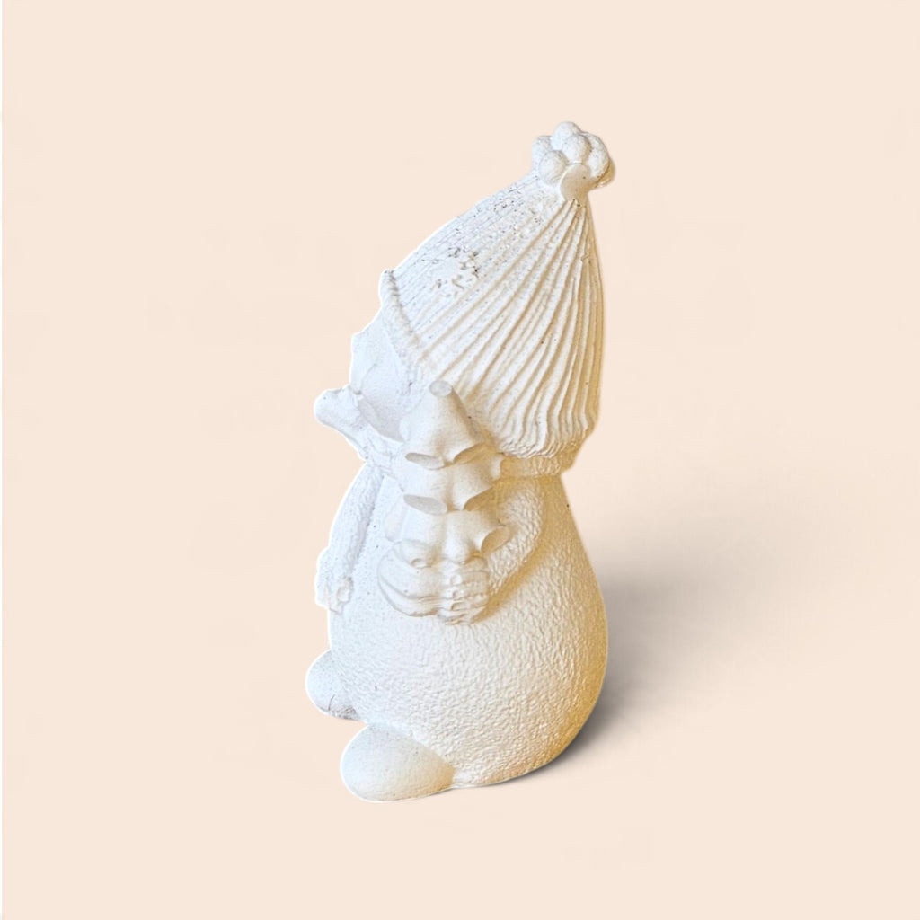 Figura de Yeso para Pintar – Muñeco de Nieve con Árbol Navideño