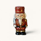 Cascanueces Navideño Rojo y Dorado | Figura Decorativa Pintada a Mano