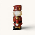 Cascanueces Navideño Rojo y Dorado | Figura Decorativa Pintada a Mano