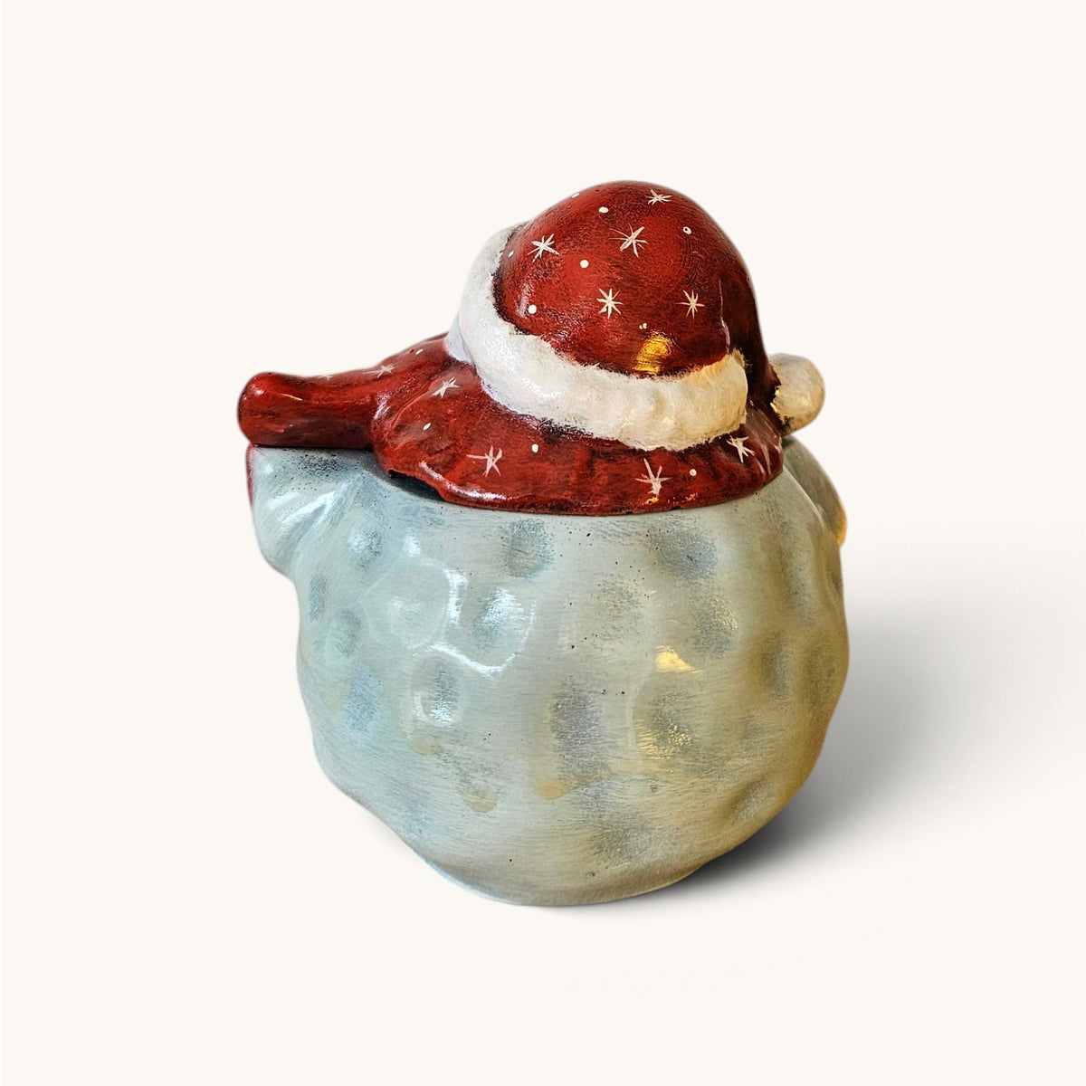 Muñeco de Nieve Navideño con Bufanda Roja | Decoración Pintada a Mano