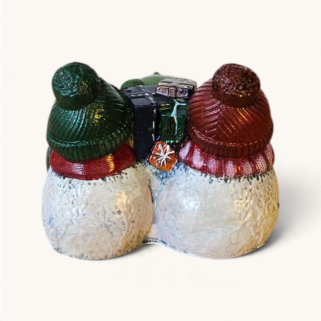 Muñecos de Nieve Navideños – Trío Decorativo Pintado a Mano