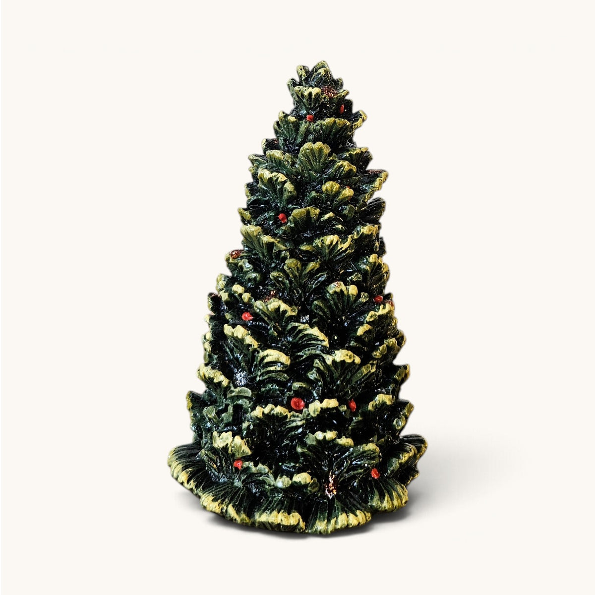 Árbol de Navidad Nevado Decorativo – Pintado a Mano | Artistika